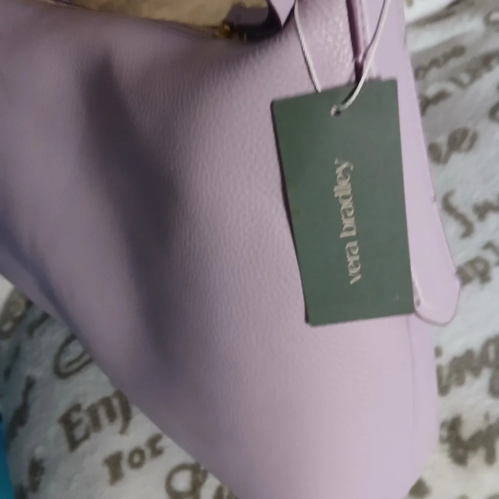 Lavender Leather VEra Bradley Handbag - Picture 8 of 10